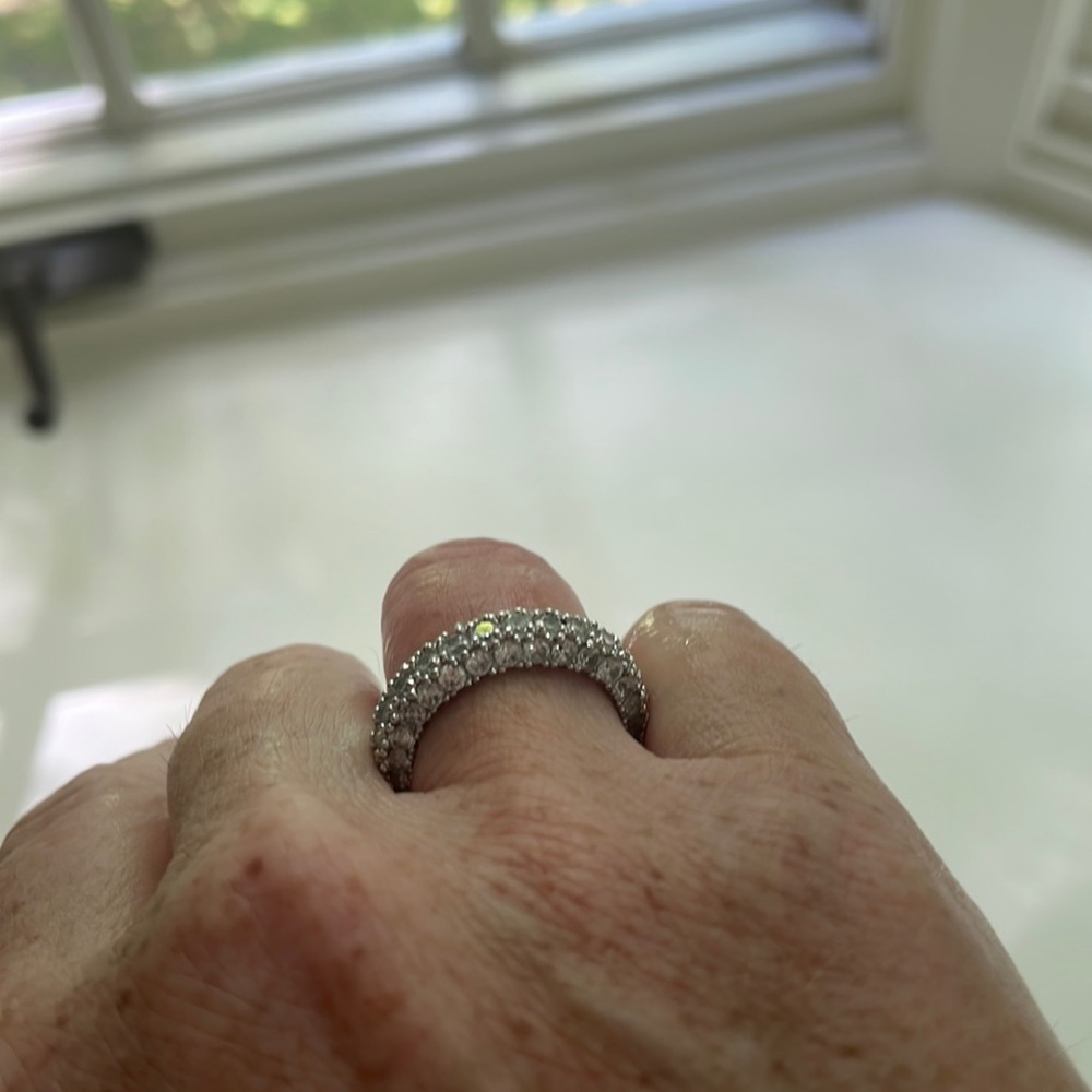 Rhinestone eternity ring